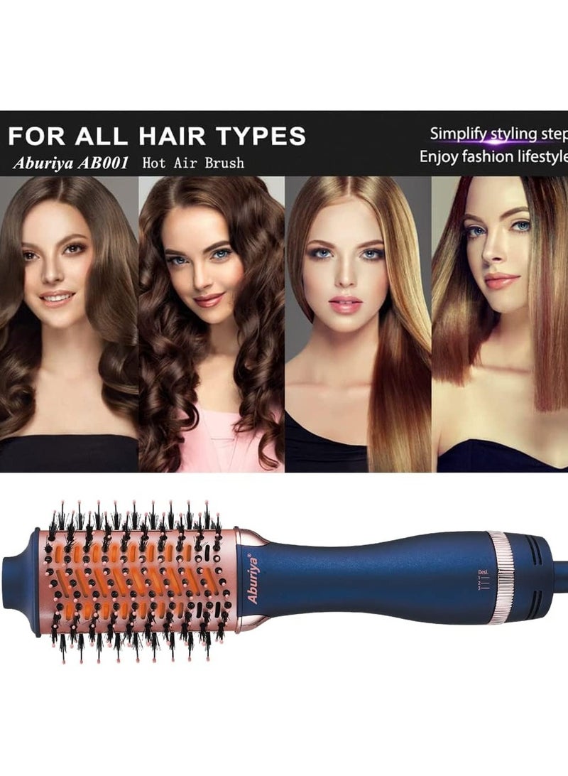 Aburiya AB-001 1300W Hot Air Styler Brush 4 in 1 Hair Dryer and Styler Volumizer Hair Straightener Curler Brush Hair Styler For Women - Image 3