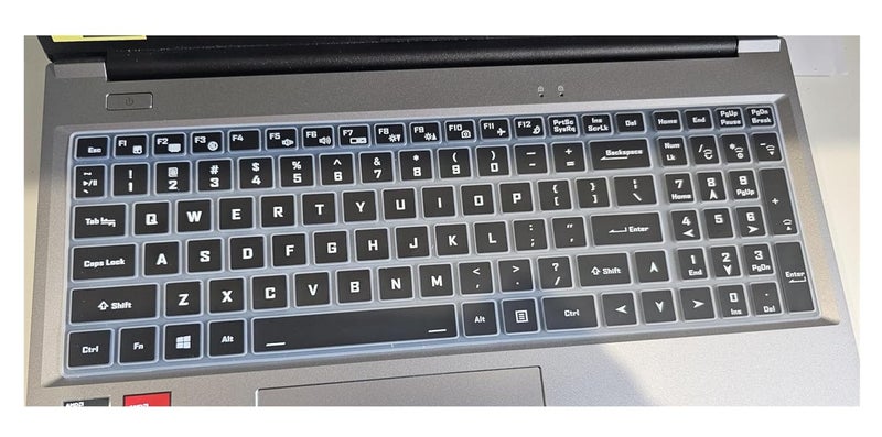 Raya غطاء جلد سيليكوني للوحة المفاتيح لأجهزة Acer ALG [AL15G-52 / AL15G-53]، Aspire 7 [A715-79G]، وAspire Lite [AL15-41 / AL15-52 / AL15-53] لأجهزة الألعاب (أسود) - Image 1