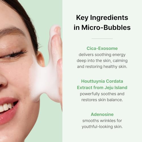 MENOKIN 30 Seconds Quick Bubble Mask [CLEAR] - [Cica] in Micro-bubbles For Soothing & Skin Strengthening, Hydration, Clearer Complexion, Korean Skin Care Essential, 70 Uses, 3.21 fl.oz - Image 5
