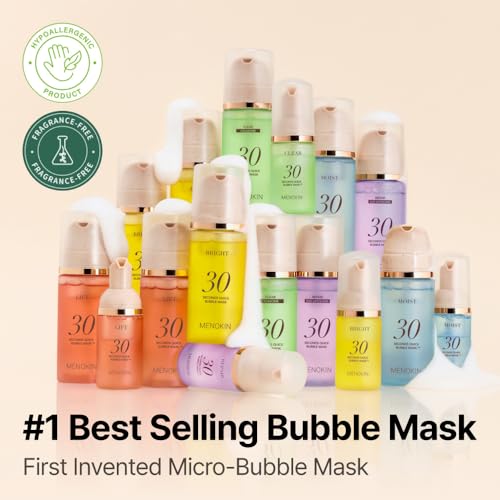 MENOKIN 30 Seconds Quick Bubble Mask [CLEAR] - [Cica] in Micro-bubbles For Soothing & Skin Strengthening, Hydration, Clearer Complexion, Korean Skin Care Essential, 70 Uses, 3.21 fl.oz - Image 3