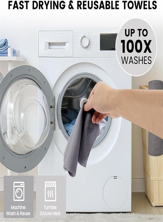 20-Piece Microfiber Cleaning Cloth Roll 🧽 Reusable Tear-Off Towels 25×25cm, Multipurpose Absorbent Lint-Free Cloths, Washable for Kitchen, Car, Bathroom & Windows - Image 4