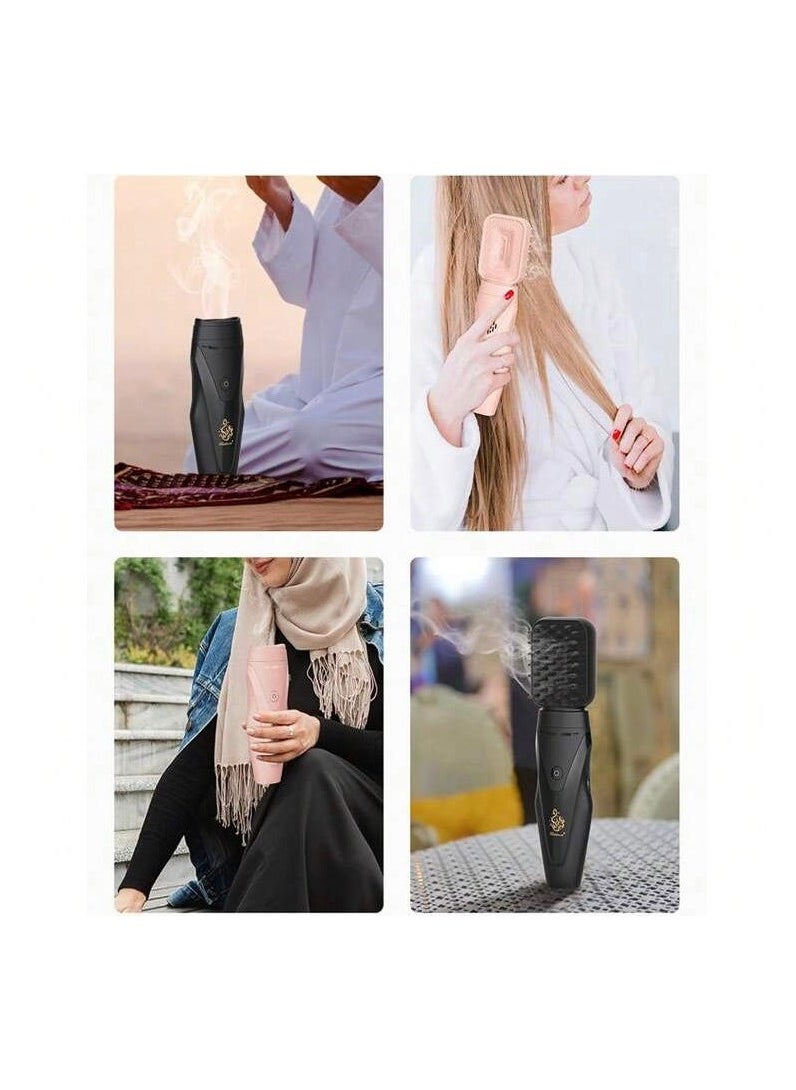 Bukhoor Portable electronic incense burner with hair comb  - Image 2