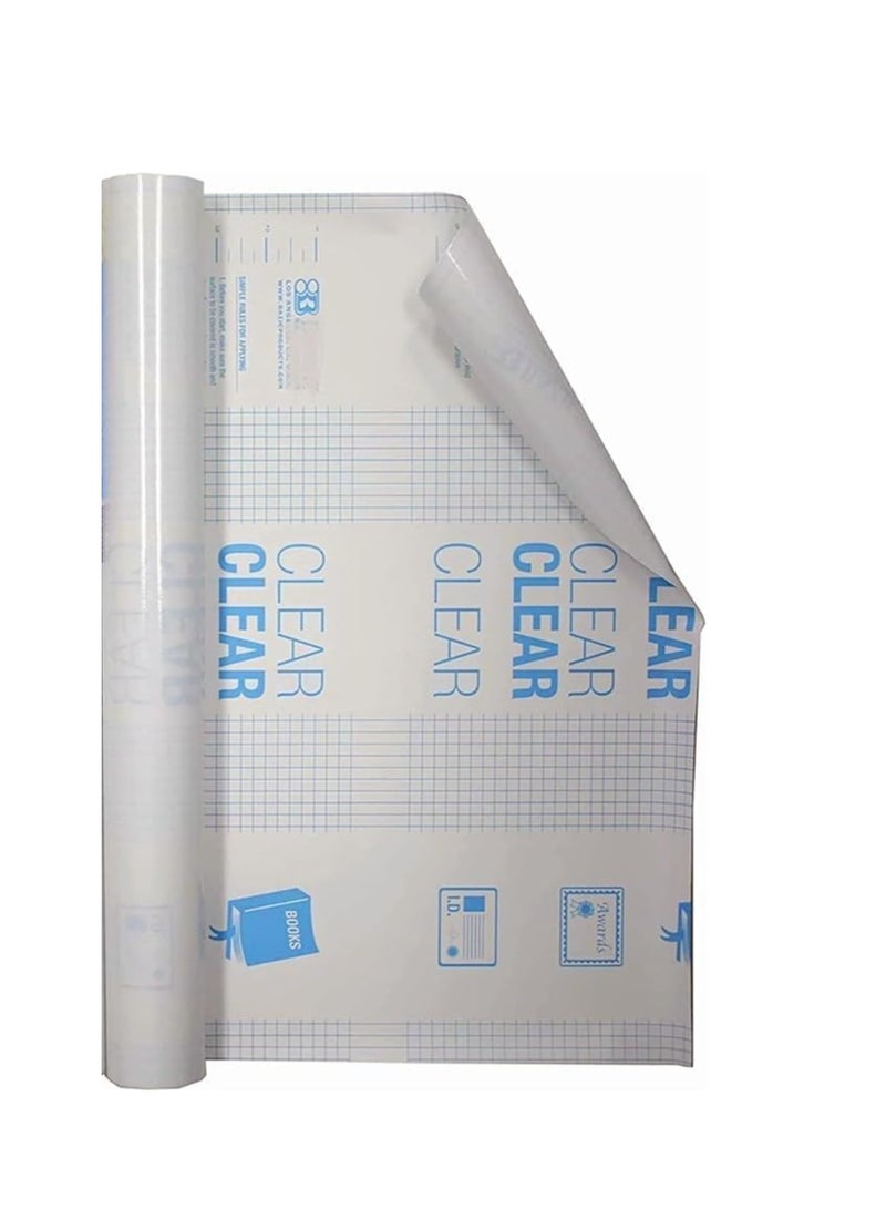 Generic Self Adhesive Cover Pack of Rolls 45CM X 10 yards kids Cover Book Covers Adhesive Transparent Clear Books Covering Film Schools Notebook Covering Paper  - Image 1