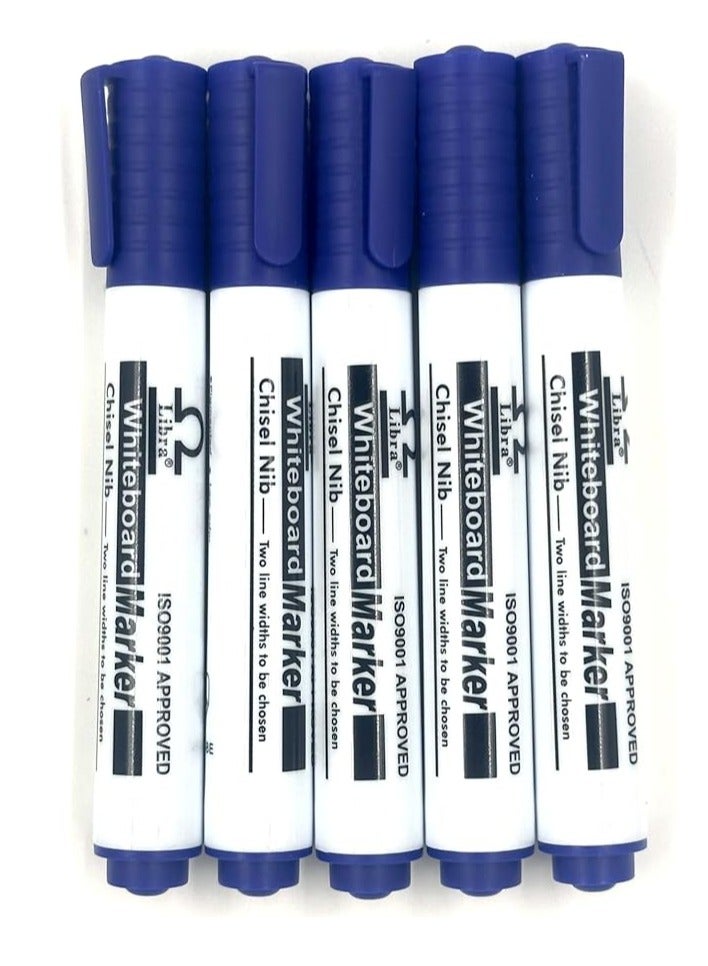 Libra Whiteboard Markers - Pack of 10, Assorted Colors, Chisel Nib, Premium Quality, Quick-Drying, Non-Toxic - Image 2
