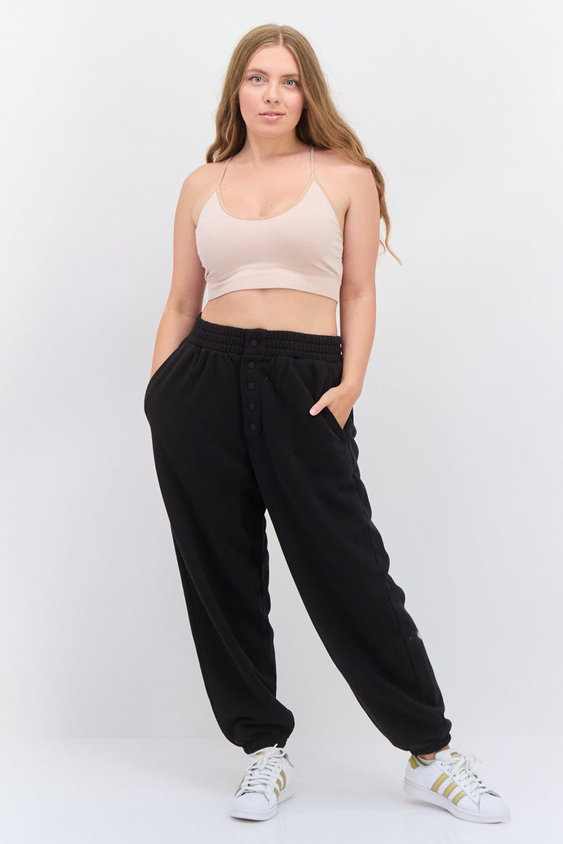 PUMA سروال رياضي خارجي مريح للنساء، أسود - Image 3