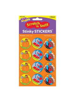Trend Enterprises T83311 Fall Friends/Pumpkin Stinky Stickers 48 Count 1.25" Multicolor  - Image 5