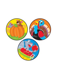 Trend Enterprises T83311 Fall Friends/Pumpkin Stinky Stickers 48 Count 1.25" Multicolor  - Image 4