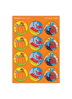 Trend Enterprises T83311 Fall Friends/Pumpkin Stinky Stickers 48 Count 1.25" Multicolor  - Image 1