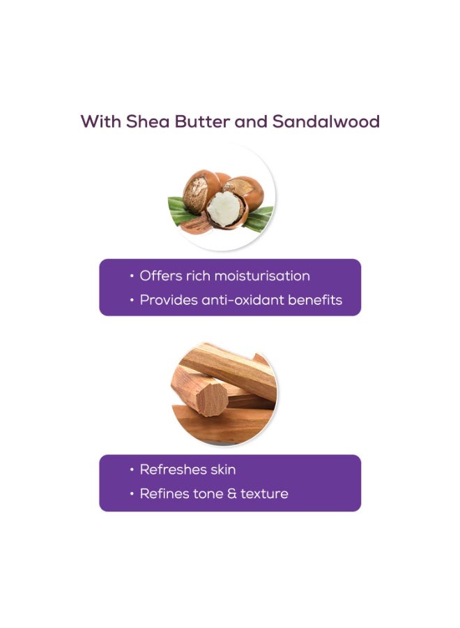 سانتور لوشن سنتور المعطر للجسم لترطيب إضافي| بمستخلصات خشب الصندل وزبدة الشيا والجلسرين| لمكافحة الشيخوخة وتوحيد لون البشرة| لوشن غير دهني للبشرة الجافة| 400 مل - Image 4