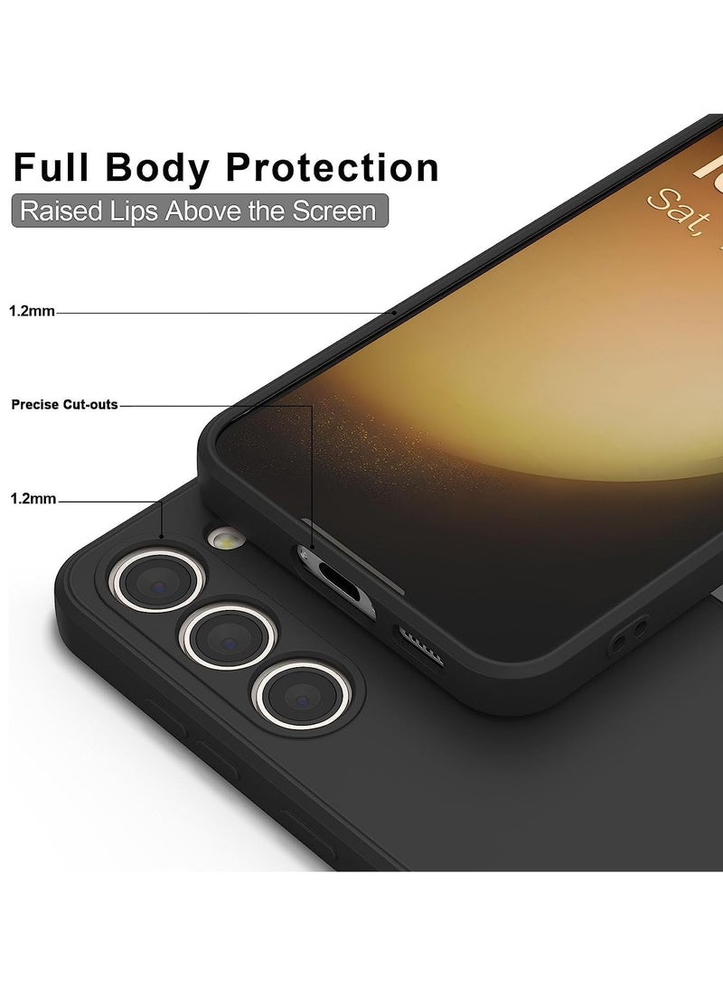 MIGOFAST Samsung Galaxy S23 Plus Soft Silicone Gelly Rubber Cover Shockproof Matte Finish Back Cover Inner Fabric Lining with Camera Protection Case Samsung Galaxy S23 Plus  Black - Image 3
