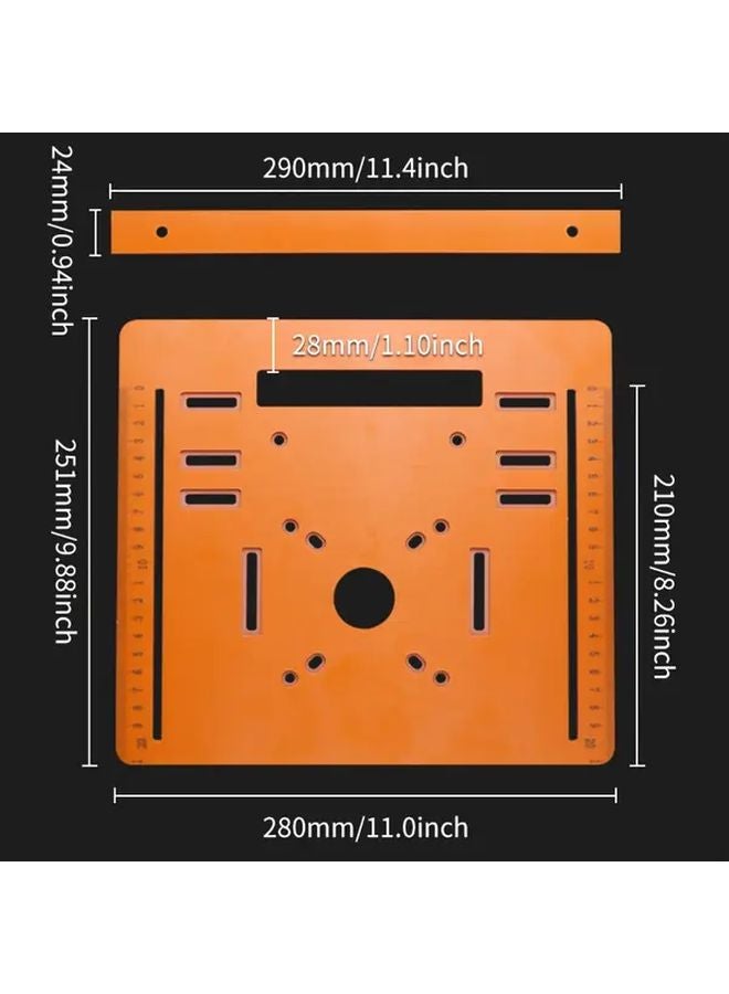 No Drill Cutting Machine Base Ruler 9 84x11 02 Inch For Marble Cutter Woodworking - Image 1