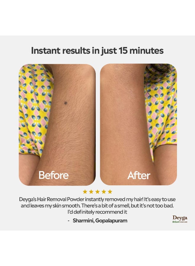 Deyga Herbal Hair Removal Powder (100g) | Natural Exfoliation & Tan Removal | Gentle Skin Care for All Skin Types | Made with Natural Ingredients | Painless Body Cleansing - Image 3