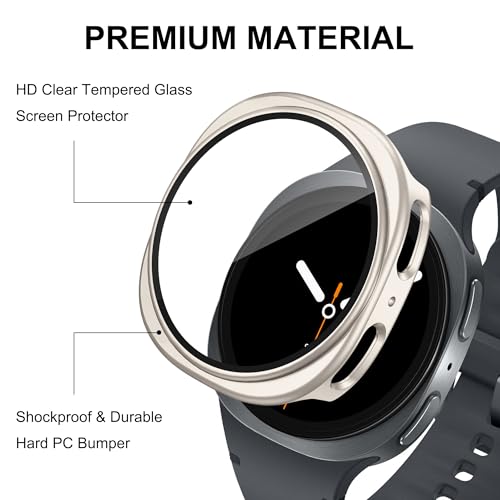 Bougraite 12 Pack Case for Samsung Galaxy Watch 8 40mm with Tempered Glass Screen Protector, Hard PC Scratch Resistant Protective Cover Compatible with Galaxy Watch 8 40mm - Image 3