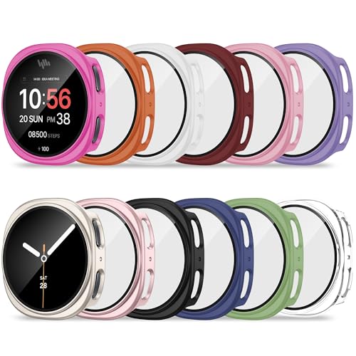 Bougraite 12 Pack Case for Samsung Galaxy Watch 8 40mm with Tempered Glass Screen Protector, Hard PC Scratch Resistant Protective Cover Compatible with Galaxy Watch 8 40mm - Image 1