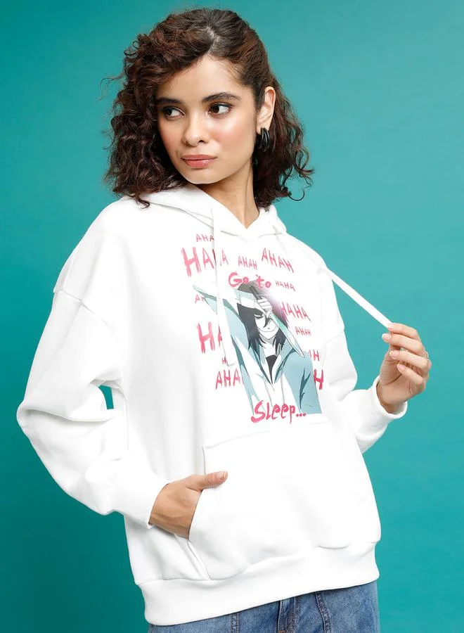 Tokyo Talkies Graphic Print Oversized Hoodie by Styli