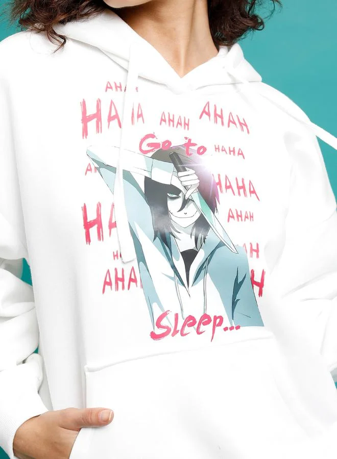 Tokyo Talkies Graphic Print Oversized Hoodie by Styli