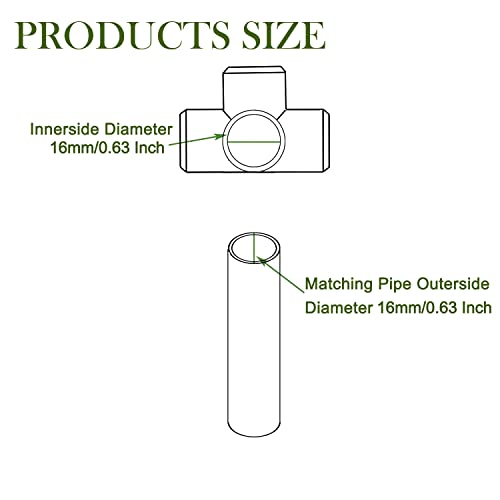 Gardeningwill 10Pcs 3 Way 16mm Elbow PVC Pipe Fitting Build Heavy Duty Greenhouse Frame Furniture Connectors Tent Connection - Image 2