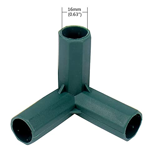 Gardeningwill 10Pcs 3 Way 16mm Elbow PVC Pipe Fitting Build Heavy Duty Greenhouse Frame Furniture Connectors Tent Connection - Image 3