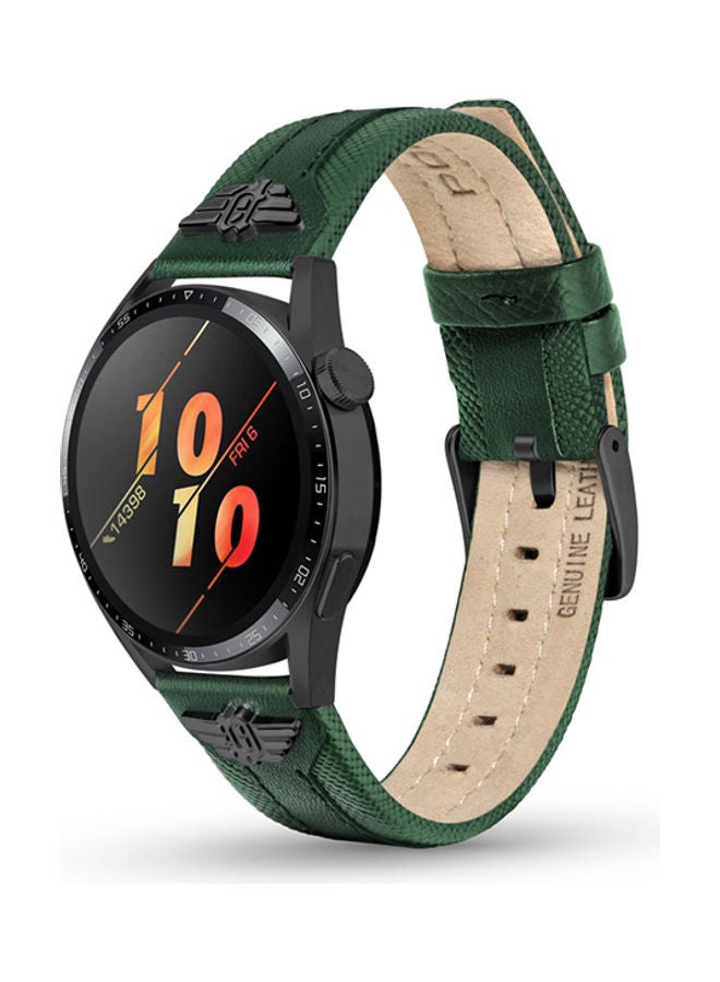 POLICE Men Wings Green Leather Universal Watch Strap 20 Mm - Image 3