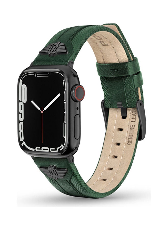 POLICE Men Wings Green Leather Universal Watch Strap 20 Mm - Image 1