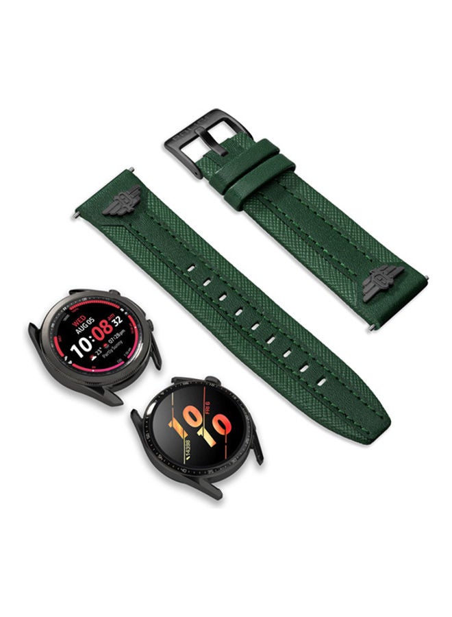 POLICE Men Wings Green Leather Universal Watch Strap 20 Mm - Image 5