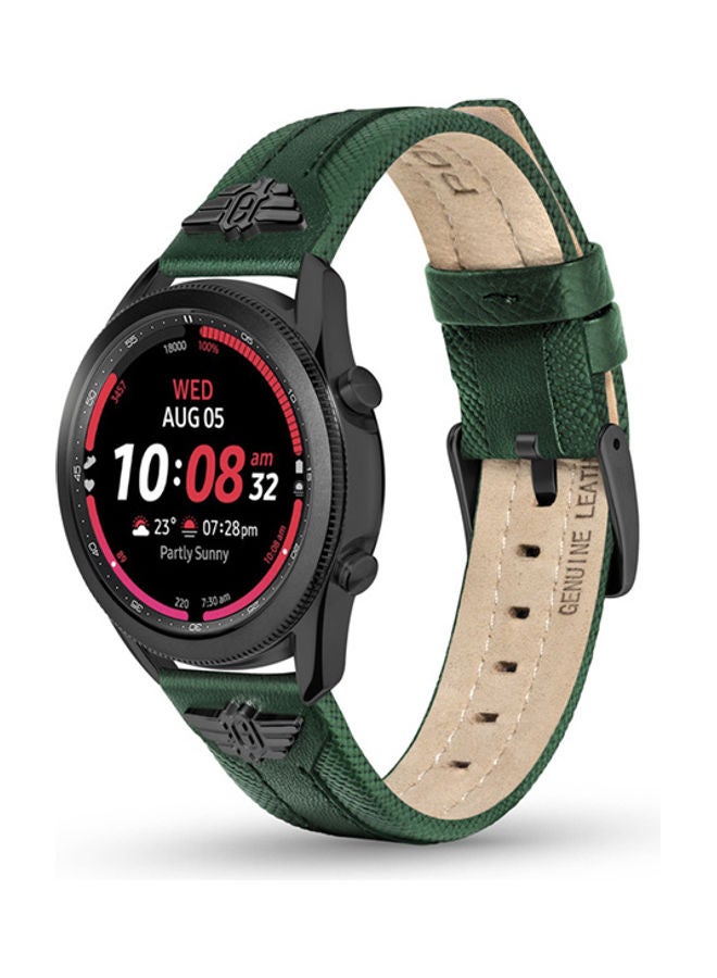 POLICE Men Wings Green Leather Universal Watch Strap 20 Mm - Image 2