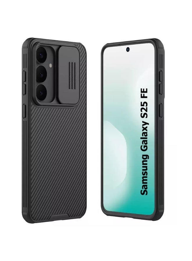 نيلكين جراب لهاتف Samsung Galaxy S25 FE من Nillkin Camshield Pro مع حماية منزلق لعدسة الكاميرا، جراب خلفي صلب مضاد للخدش مع حماية ناعمة من مادة TPU لهاتف Samsung Galaxy S25 FE - Image 1