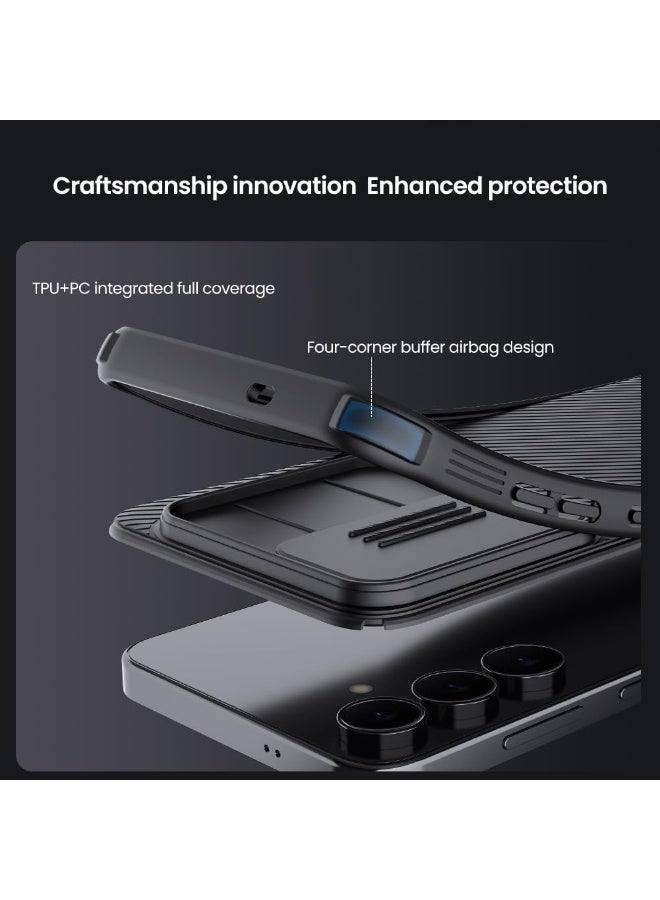 نيلكين جراب لهاتف Samsung Galaxy S25 FE من Nillkin Camshield Pro مع حماية منزلق لعدسة الكاميرا، جراب خلفي صلب مضاد للخدش مع حماية ناعمة من مادة TPU لهاتف Samsung Galaxy S25 FE - Image 5