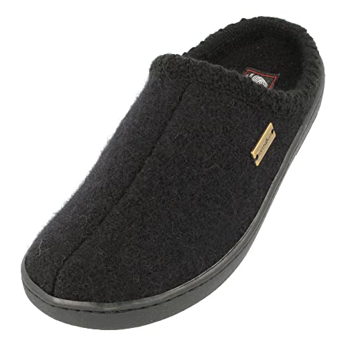 HAFLINGER Unisex at Nordkap Wool Hard Sole Slippers (Black 03) EU 36 - Image 1