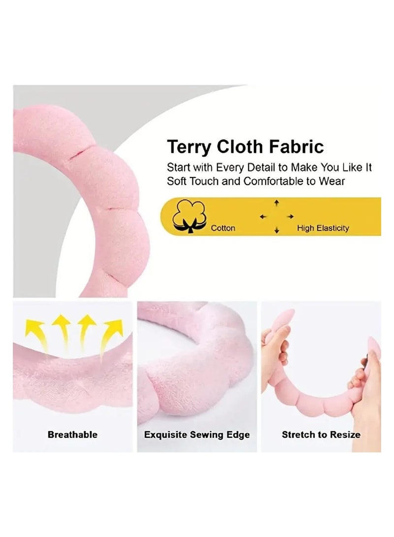 ORiTi Spa Headband For Washing Face Sponge Make Up Skincare Headband Bubble Hairband - Green - Image 2