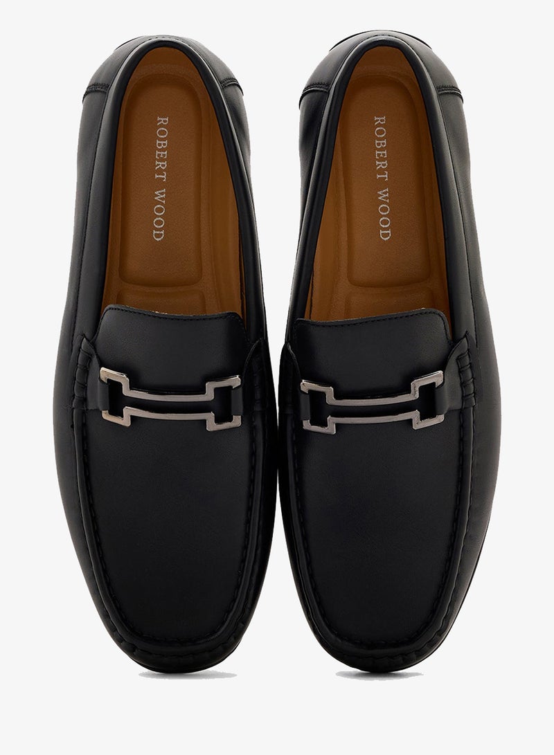 Robert Wood Trim Detail Formal Loafers - Image 4