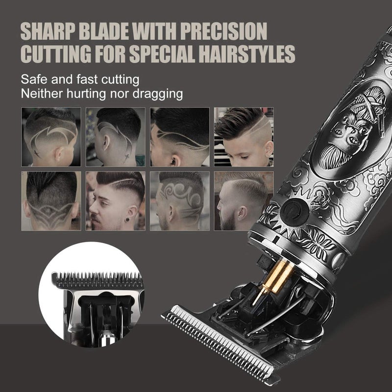 RESUXI Hair Clippers for Men Hair Trimmer for Barbers,Professional Cordless T Blade Trimmer, Beard Edger Liners,Barber Shavers,Ornate Knight Close-Cutting Hair Machine - Image 5