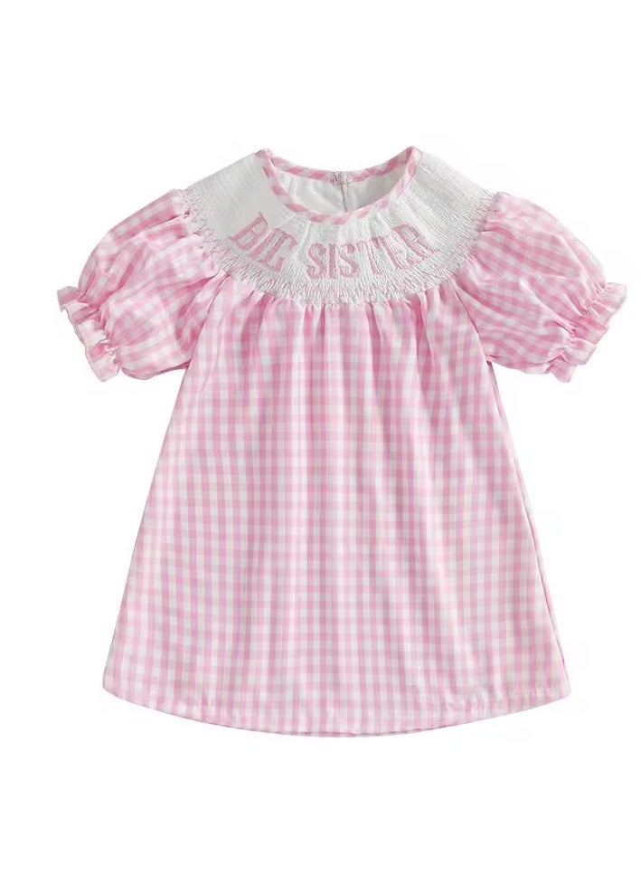 Matching Family Outfits - Big Sister - Pink- Dress - Image 1