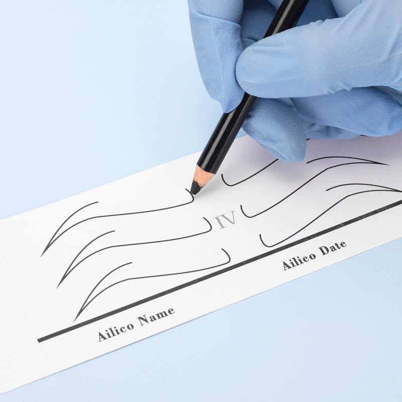 Fixed ring portable 6 eyebrow auxiliary design tools for clear tracing of lines and patterns, practice and display of eyebrow shape cards - Image 2