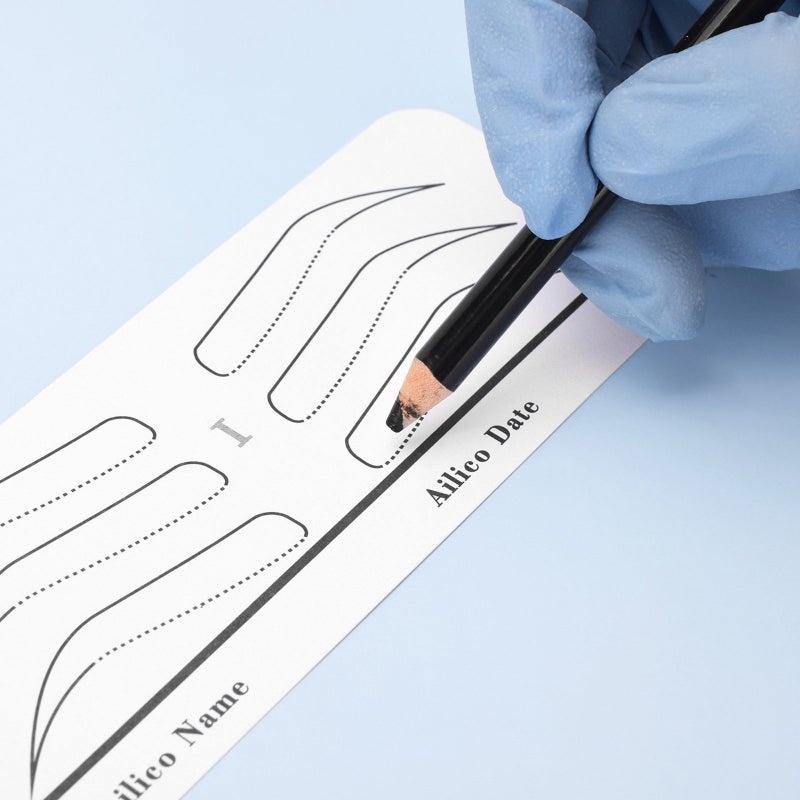 Fixed ring portable 6 eyebrow auxiliary design tools for clear tracing of lines and patterns, practice and display of eyebrow shape cards - Image 4