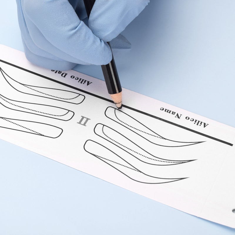 Fixed ring portable 6 eyebrow auxiliary design tools for clear tracing of lines and patterns, practice and display of eyebrow shape cards - Image 3