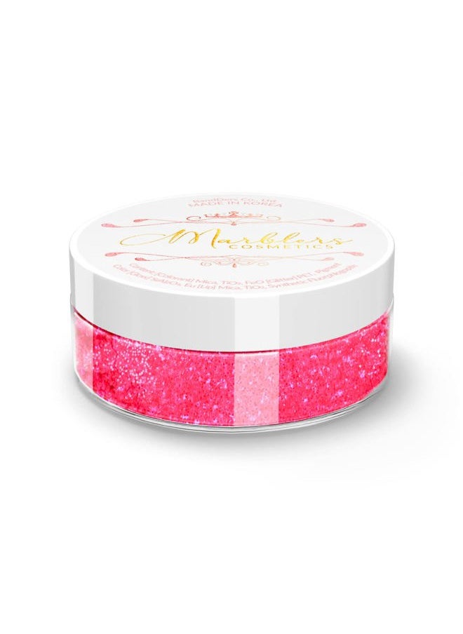 MARBLERS Glitter Mica Powder [Pink Me] 0.14oz (4g) | Pearlescent | Glittery Mica | Non-Toxic | Vegan | Cruelty-Free | Festival, Rave & Party Makeup | Eye, Hair, Nail Polish, Eyeshadow  - Image 1