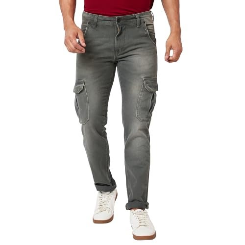 Spykar Men's Rover Regular Fit Mid-Rise Casual Jeans Olive Green - Image 1
