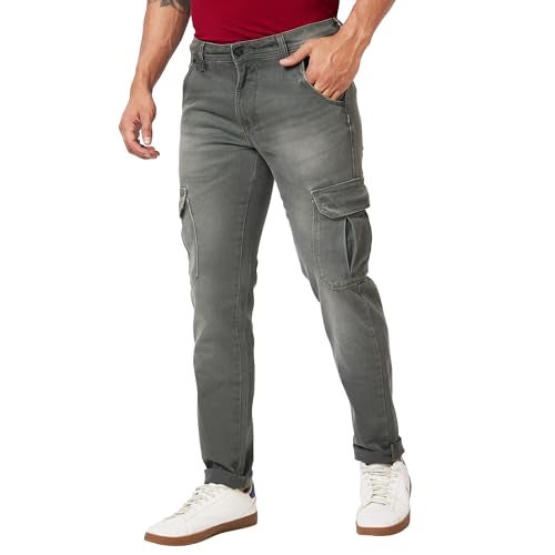 Spykar Men's Rover Regular Fit Mid-Rise Casual Jeans Olive Green - Image 4