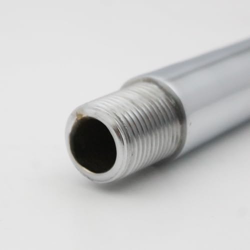 KINIK CP Brass Barrel Nipple 9 Inch | 1/2 Inch Chrome Plated Plumbing Connector for Pipe Fittings | Pack of 1 - Image 2