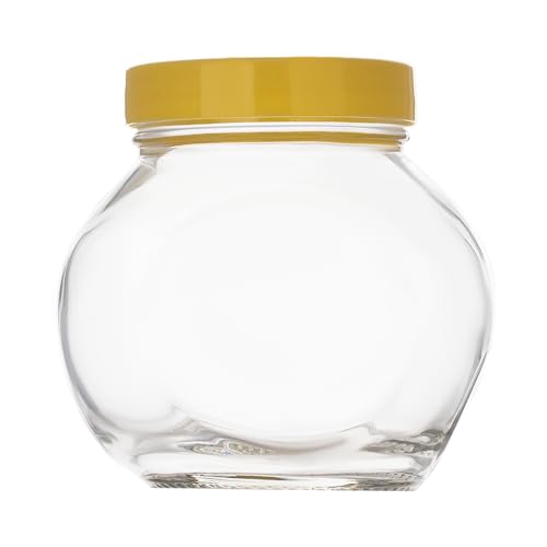 Sand Dune Set of 12, 200 ml Each Storage Glass Jar Assorted Plastic Cap, Transparent | BPA Free |Aachar Pickle, Dry Fruits, Masala, Spices, and dals. - Image 4