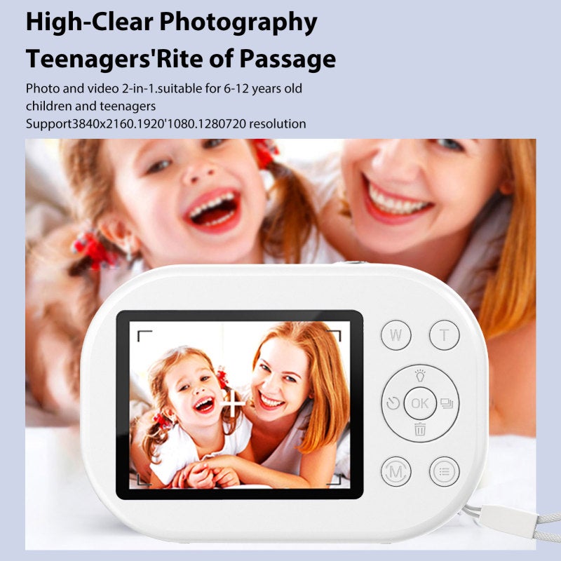 4K Digital Camera: 48MP Photos 16X Digital Zoom Anti-Shake - Compact Lightweight Portable Camera With Built-In Flash - Kid-Friendly Versatile Camera For Travel Beginners Family Gatherings - Image 3
