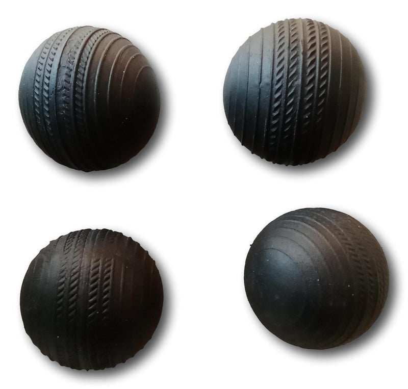 Nextage Rubber Cricket Ball - Perfect for Practice Matches | Suitable for All Ages | Durable and Long Lasting | Perfect for Bowling and Fielding Practice | Black (4) - Image 1