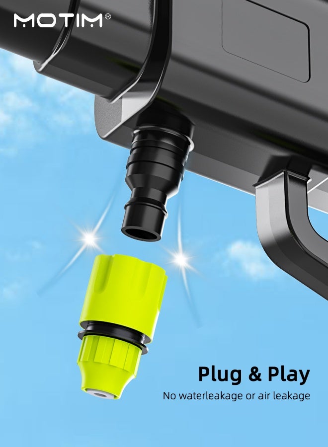 Motim 35Bar Car Washer Cleaner Set, 21V Cordless High-Pressure Washer Gun with Rechargeable Battery, Portable Vehicle Cleaning Machine with 0-180° Nozzle for Car/Fence/Driveway/Patio/Home Cleaning - Image 5