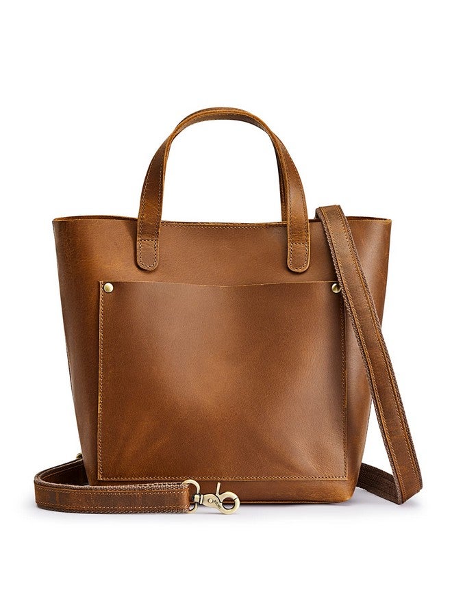 S-ZONE Leather Mini Crossbody Tote Bag Satchel Top-Handle Handbags Shoulder Purses With Inner Pouch - Image 1