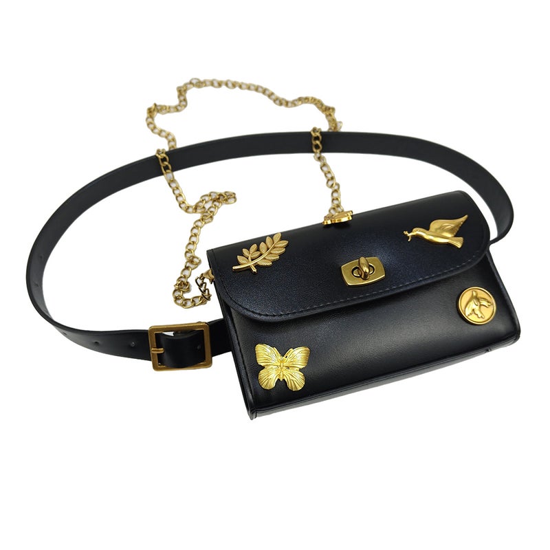 All-Match Retro Belt Bag Personalized Design Women'S Waist Bag Belt Dual-Purpose Chain Decorative Crossbody Bag Women'S Trendy - Image 4