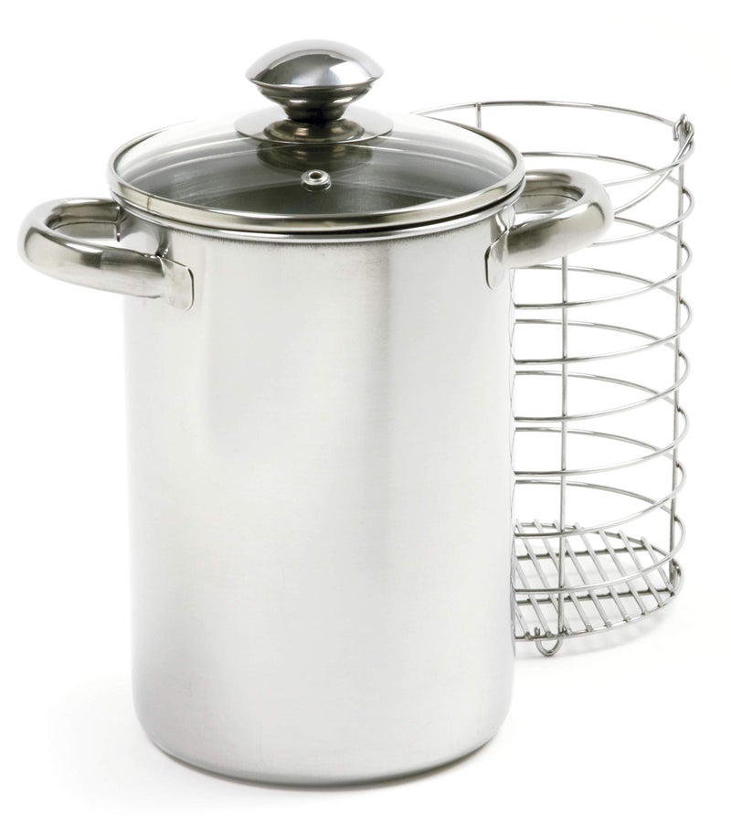Norpro 573 Stainless Steel Vertical Cooker/Steamer, 3 Piece Set, 10in/25.5cm, as shown - Image 1