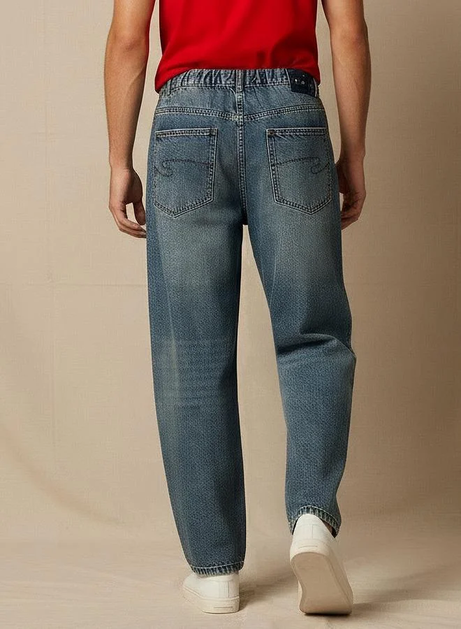 Lee Cooper  Lee Cooper Men Baggy Fit Mid-Rise Jeans for Men | Best Price UAE