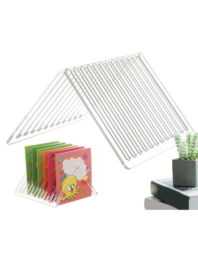Acrylic Vinyl Disc Holder Vinyl Albums Stand Display Counter Triangle  Large Capacity Record Holder Unit Modern Design - Image 1