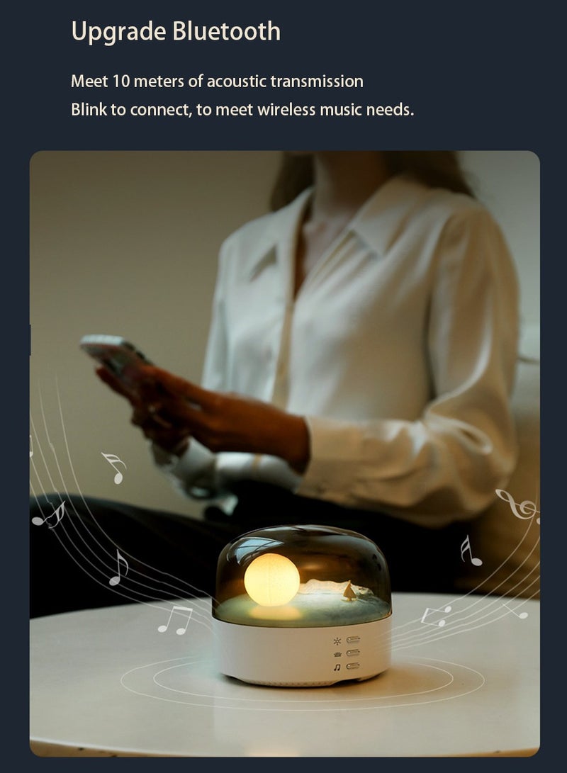 Crescent Bluetooth speaker atmosphere small night light two-color light source bedside dimming gift companion sleep - Image 3